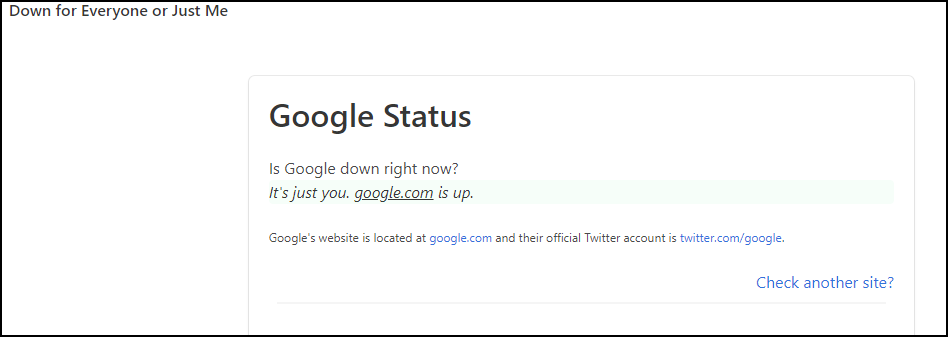 Down for Everyone or Just Me_Website Tools_WP Support Specialist Blog