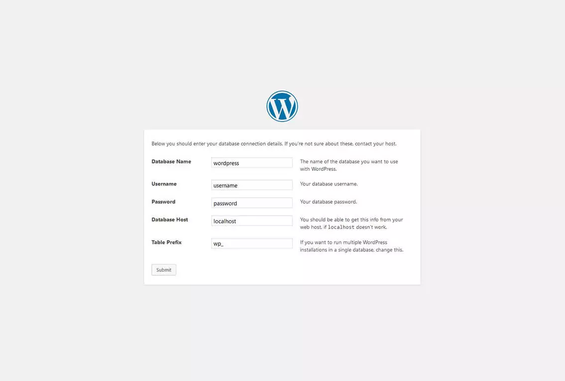 wordpress settings