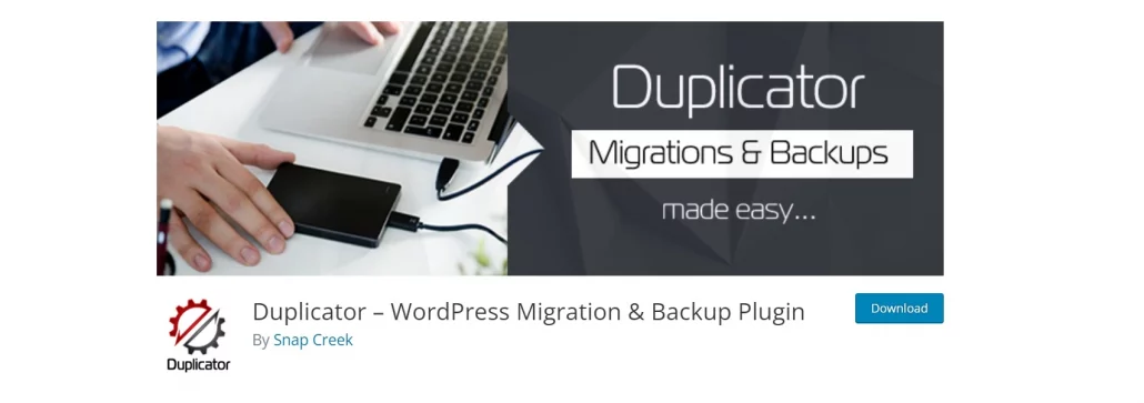 duplicator backup plugin